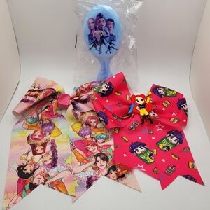 K-Pop Demon Hunters 3-Pack Hair Bundle NEW Mira Hair Bows & Brush